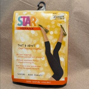 SPANX Black Capri Shaping Leggings S